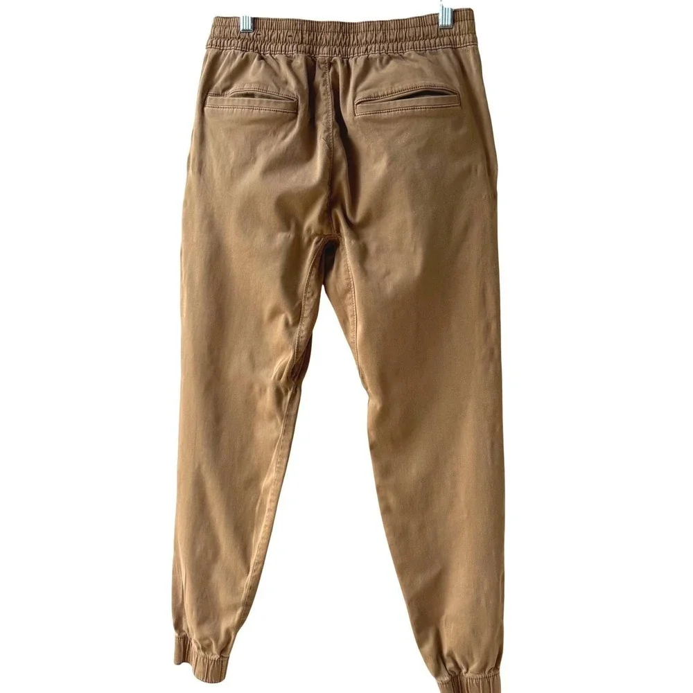Hollister Men's Jogger Pants Sz S Tan Drawstring Elastic Waist Casual Streetwear